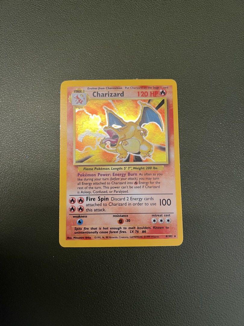 Charizard Base Set (Category: Raw Cards) located in Singapore. Submitted by steven939393 (Listing ID 1457732207, Image 1). Description: .