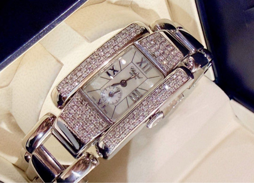 Chopard Watch (Category: Luxury Watches) located in Quezon City. Submitted by liezl.marie (Listing ID 1457817103, Image 3). Description: This is a stunning Ch0pard La Strad@ diamond-set stainless steel ladies’ quartz watch featuring a mother-of-pearl dial. 195k Open for layaway. Disclaimer: We are not affiliated, associated, authorized, endorsed by or in any way officially connected with any other company or luxury brand. All copyrights are reser