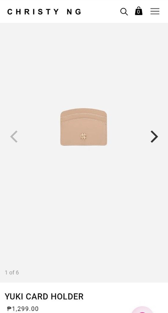 Christy Ng Yuki Card Holder - Beige (Category: Wallets & Card holders) located in Manila. Submitted by justffur (Listing ID 1457814101, Image 3). Description: FOR SALE CHRISTY NG CARD HOLDER details: -Latte Color -4 Card slots & 1 Central Slot -Vegan Leather Selling for 600 Malibay Pasay Location Lalamove G, yours fee.