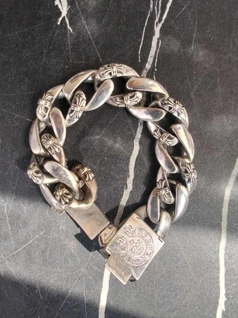 Chrome Hearts Bracelets Take Both (Category: Jewelry) located in Manila. Submitted by fangednoumena (Listing ID 1457717681, Image 2). Description: Take both deal. Vacuum silver plate. Tongue bracelet's length is around 7 inches, dice almost 8..