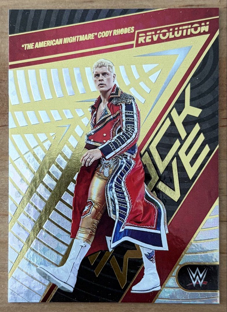 Cody Rhodes | WWE Cards ~ Shockwave '23 (Category: Raw Singles) located in Makati City. Submitted by cardlab (Listing ID 1457717579, Image 1). Description: Items are 💯 authentic/original/legit. About The Card: • 2023 Revolution • Card No. 15 • Shockwave FOR: • Cards ₱99 and below with Card Sleeves • Cards ₱100 and up with Used Toploader • ₱10 for Bnew Tops Packaging (If Shipping): ✔️ Plastic cover ✔️ Cardboard ✔️ Bubble wrap NOTE: • Cards are ra