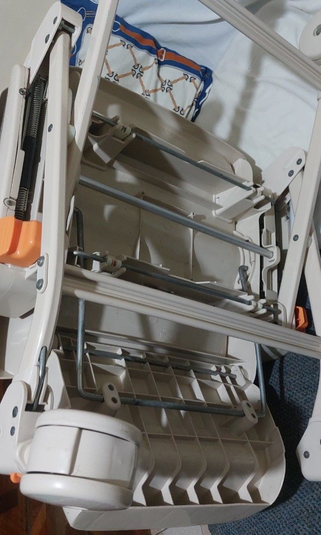 Combi High Chair Rocker (Category: Baby High Chairs) located in Calamba. Submitted by myhomeshop_ph (Listing ID 1457769914, Image 2). Description: Available 2 colors white amd beige . Can be use as high chair for feeding (feeding tray no longer available) Can be use as rocking chair for sleeping Foldable , adjustable height. Heavy duty material , Japan. Calamba Laguna Prefered pick up..