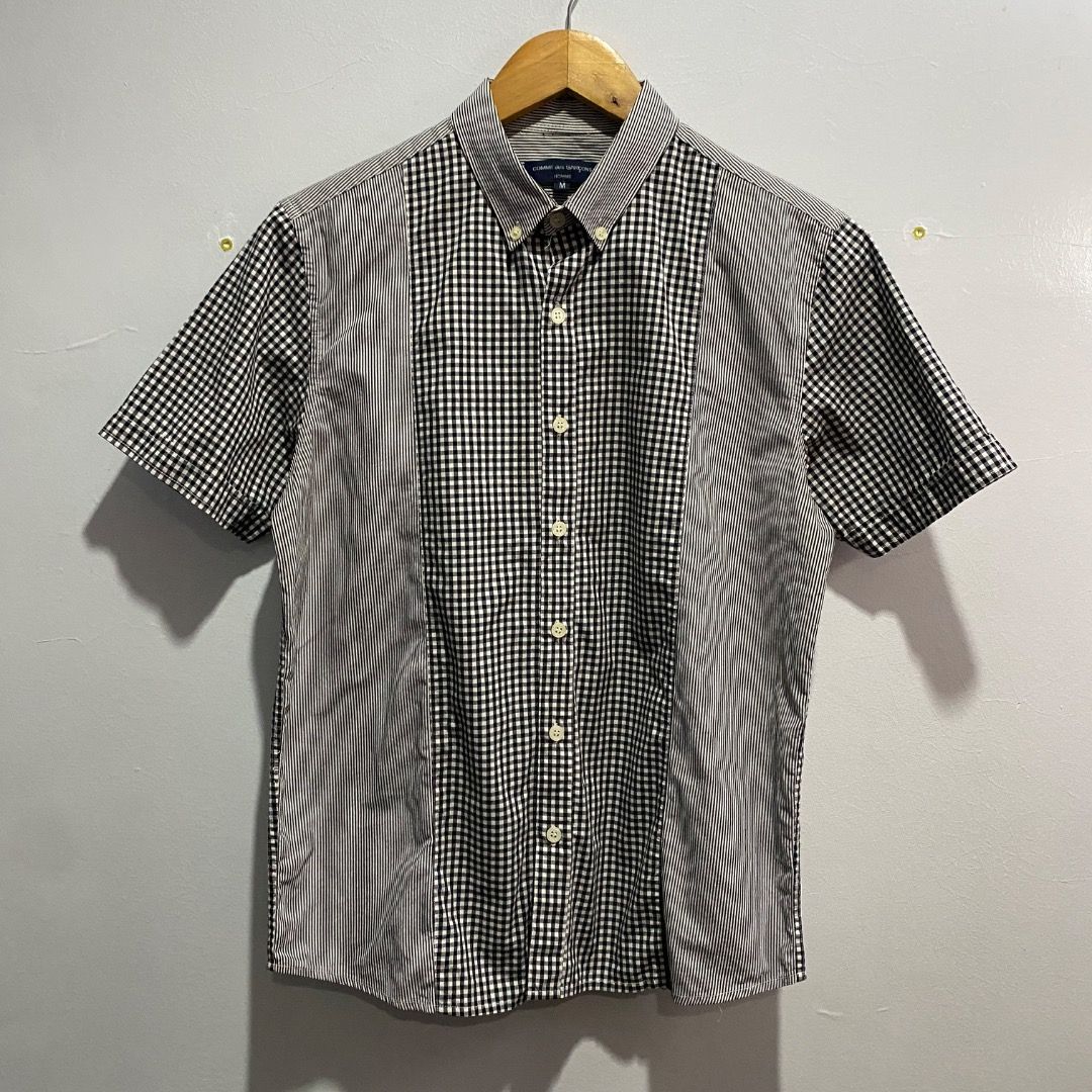 Comme des Garcons Gingham SS Shirt S/M (Category: Tshirts & Polo Shirts ) located in Antipolo. Submitted by bentakahitanoano (Listing ID 1457853505, Image 1). Description: Comme des Garcons Homme Still in good condition Size medium Tags missing Pit to pit 20.5 Length 25.