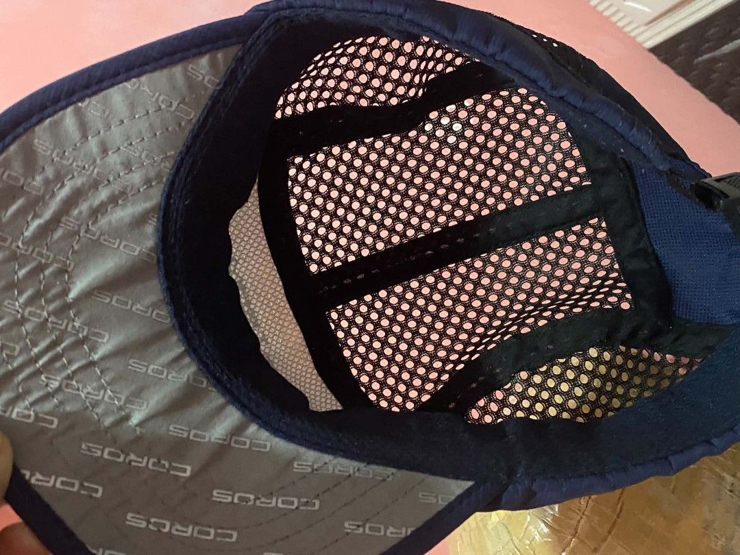 COROS Team Running Cap Hat (Category: Caps & Hats) located in Cagayan de Oro. Submitted by ohh-kay (Listing ID 1457767587, Image 3). Description: - Navy blue COROS running cap - Mesh back for enhanced breathability - 'TEAM COROS' logo with running figure on the front - '#EXPLOREPERFECTION' print on the back - Adjustable strap for a custom fit - Ideal for running and all outdoor adventures.