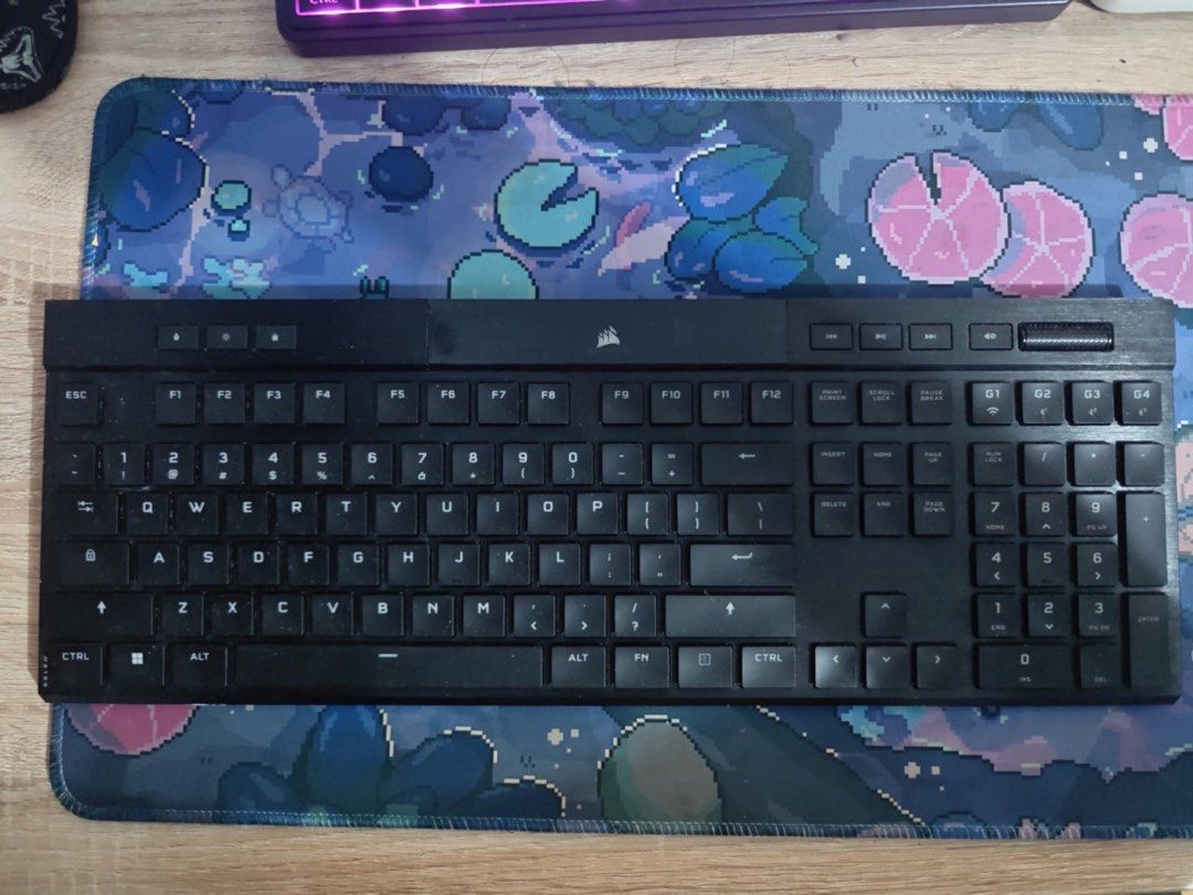 Corsair K100 AIR Wireless Keyboard | Bluetooth & Wired Working | No Dongle (Category: Computer Keyboard) located in Quezon City. Submitted by cheskamacaraeg8316 (Listing ID 1457776151, Image 1). Description: Selling Corsair K100 AIR in good condition. ✅ All keys working ✅ RGB working ✅ Bluetooth working ✅ USB-C wired working ✅ Low-profile mechanical switches Note: Lost original Slipstream USB receiver/dongle No box Keyboard and cable only Price: 