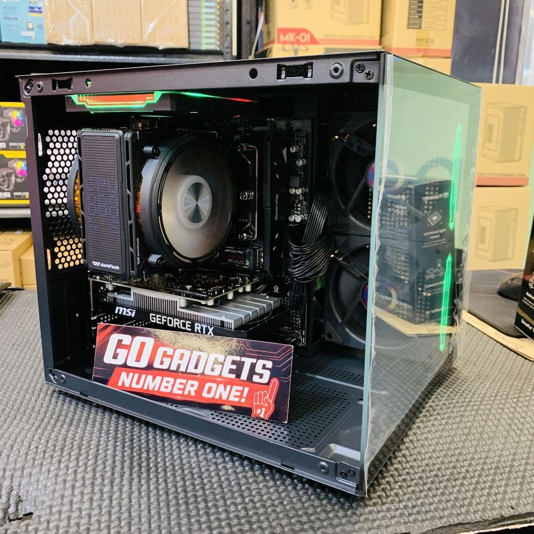 Custom Mini ITX Gaming PC - RTX Graphics (Category: Desktops) located in Caloocan City. Submitted by kentsalvador31 (Listing ID 1457798958, Image 2). Description: Keytech Robin Pocket M-ATX Tempered Glass PC Computer Case Black DarkFlash E400 Plus Dual Fan Tower CPU Cooler with LED Matrix Display Black 💬 Message us now for full specs & recommendations! 🖥️ We offer: ✔ Gaming PC Builds ✔ Work / Office PC Builds ✔ Editing / Productivity PC Builds 