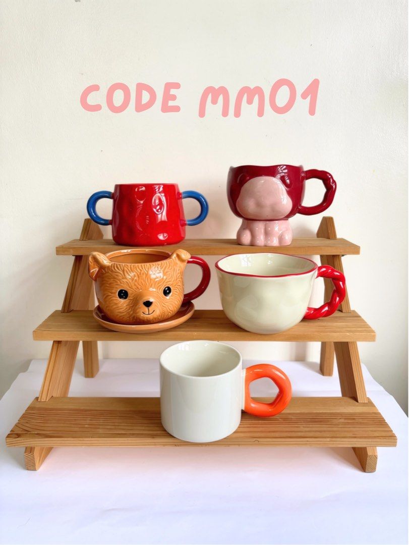 Cute Ceramic Mugs Bundle 5pcs per Set (Category: Coffee & Tea Tableware) located in Bacoor. Submitted by dunkinpanini (Listing ID 1457819123, Image 1). Description: SET ALREADY!!!! ₱750 for 5 pcs. 💛 mix of cute mugs some bundles also have 3d mugs. Shipping from bacoor cavite (i have sco for cheap shipping) .