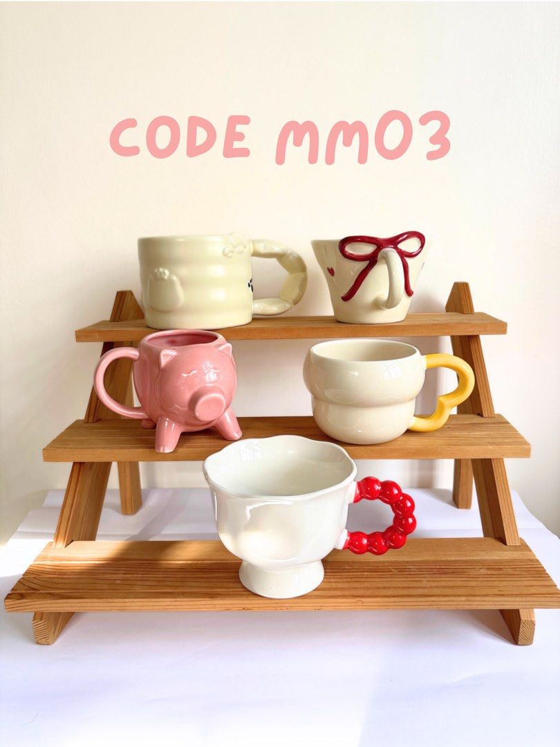 Cute Ceramic Mugs Bundle 5pcs per Set (Category: Coffee & Tea Tableware) located in Bacoor. Submitted by dunkinpanini (Listing ID 1457819123, Image 3). Description: SET ALREADY!!!! ₱750 for 5 pcs. 💛 mix of cute mugs some bundles also have 3d mugs. Shipping from bacoor cavite (i have sco for cheap shipping) .