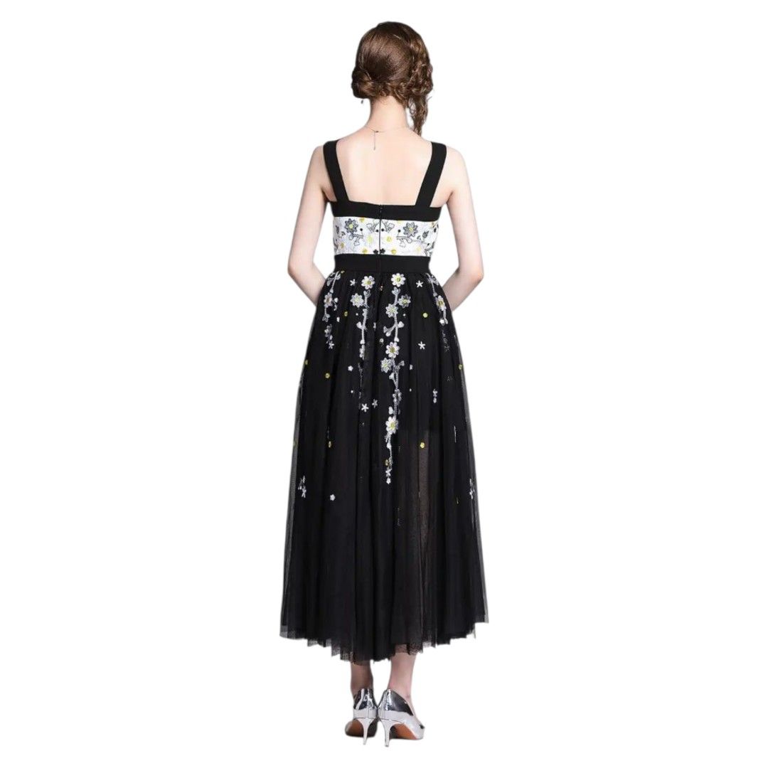 Daisy -Embroidered Tulle Maxi Dress (Category: Luxury Apparel) located in Tarlac. Submitted by literallyhandpicked (Listing ID 1457774783, Image 3). Description: •Literally Handpicked for you❤️ •Direct Message if Interested 💌 •Please feel free to make an offer🤝 Size S on Tag Bust size 32" Waistline 28" Dress Lenght 50" Please note that there may be slight errors as measurements are taken with the item laid flat. It is in very good condition, bu