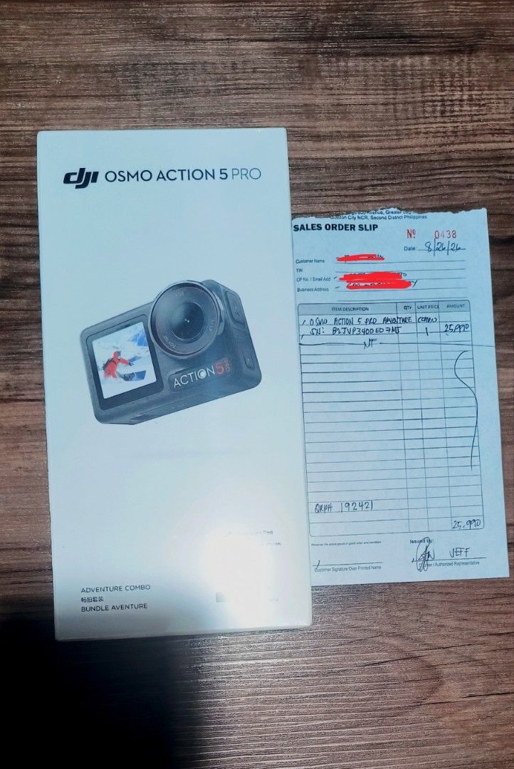 DJI Osmo Action 5 Pro Adventure Combo (Category: Cameras) located in Caloocan City. Submitted by oniaroy (Listing ID 1457877415, Image 1). Description: - DJI Osmo Action 5 Pro Adventure Combo - Purchased on August 26, 2026 - Comes with original box - Includes sales slip - Ideal for capturing all your adventures - with warranty - slightly nego RFS: change of plan.