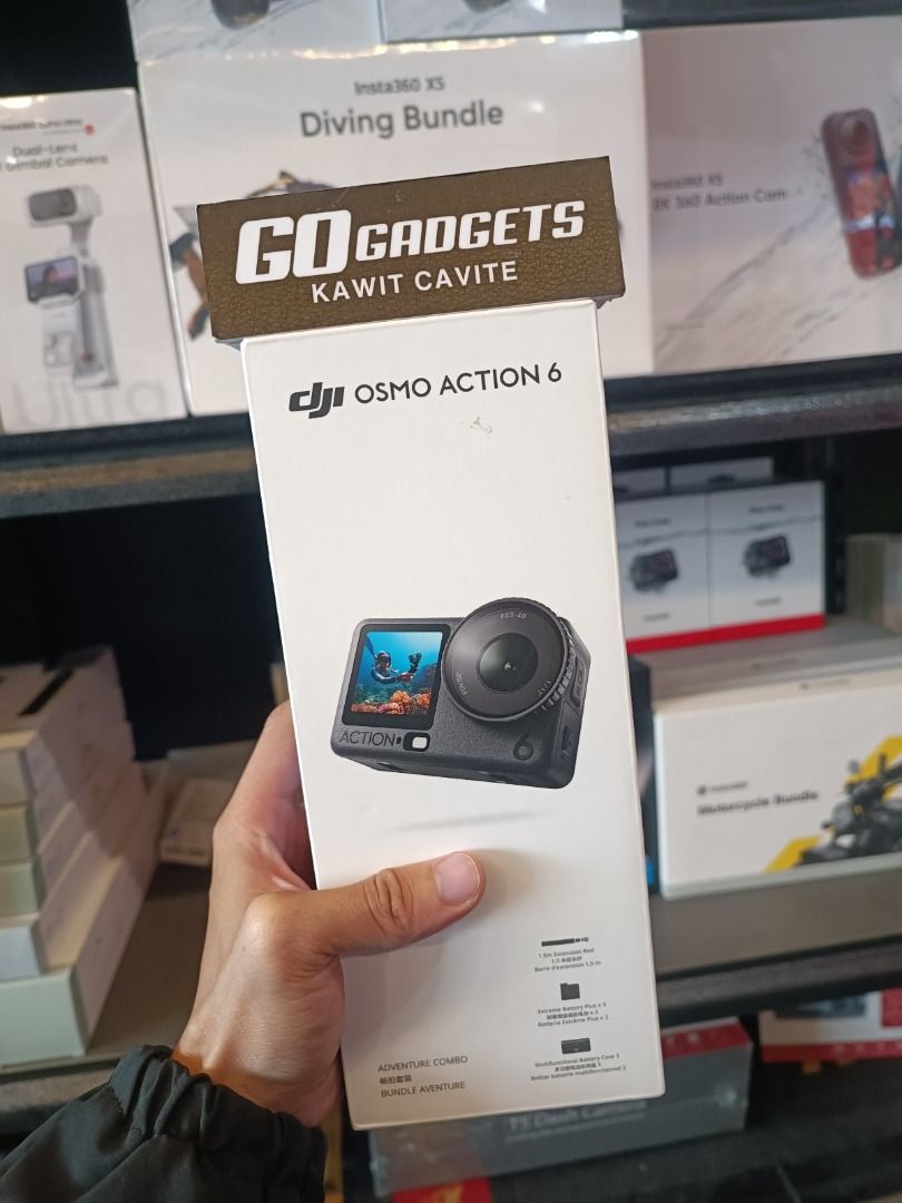 DJI Osmo Action 6 Adventure Combo (Category: Cameras) located in Caloocan City. Submitted by kentsalvador31 (Listing ID 1457777123, Image 1). Description: DJI OSMO ACTION 6 ADVENTURE COMBO IS ON HAND! 📦🚨 Level up your action camera game with the complete adventure setup! ✅ DJI Osmo Action 6 ✅ Complete Adventure Combo Pack 💬 Message us now for full specs & recommendations! 📷 Perfect for: ✔ Motorcycle rides ✔ Motovlogging ✔ Travel videos ✔ Cont