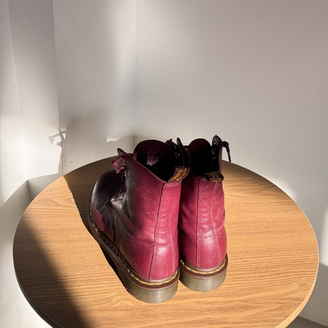 Dr. Martens Boots (Category: Boots) located in Cebu City. Submitted by fae.swim (Listing ID 1457781586, Image 2). Description: Selling my personal shoes! 🥲 • Dr. Martens Pascal Cherry Red • Authentic • Still in very good condition! 🥹 • Bought it in Dr Martens Physical Store (around 8,000 php) • insole length 26inches • Rfs: declutter.