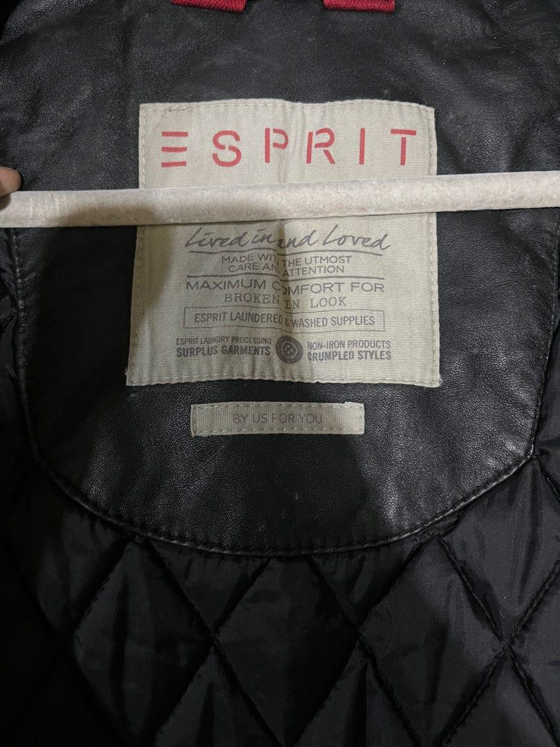Espirit genuine leather jacket (Category: Coats, Jackets and Outerwear) located in Baguio. Submitted by amarilesbacagan2.tiger (Listing ID 1457829843, Image 3). Description: ESPRIT BRAND Large to xl Genuine leather no flaws 1,500 pesos Baguio location .