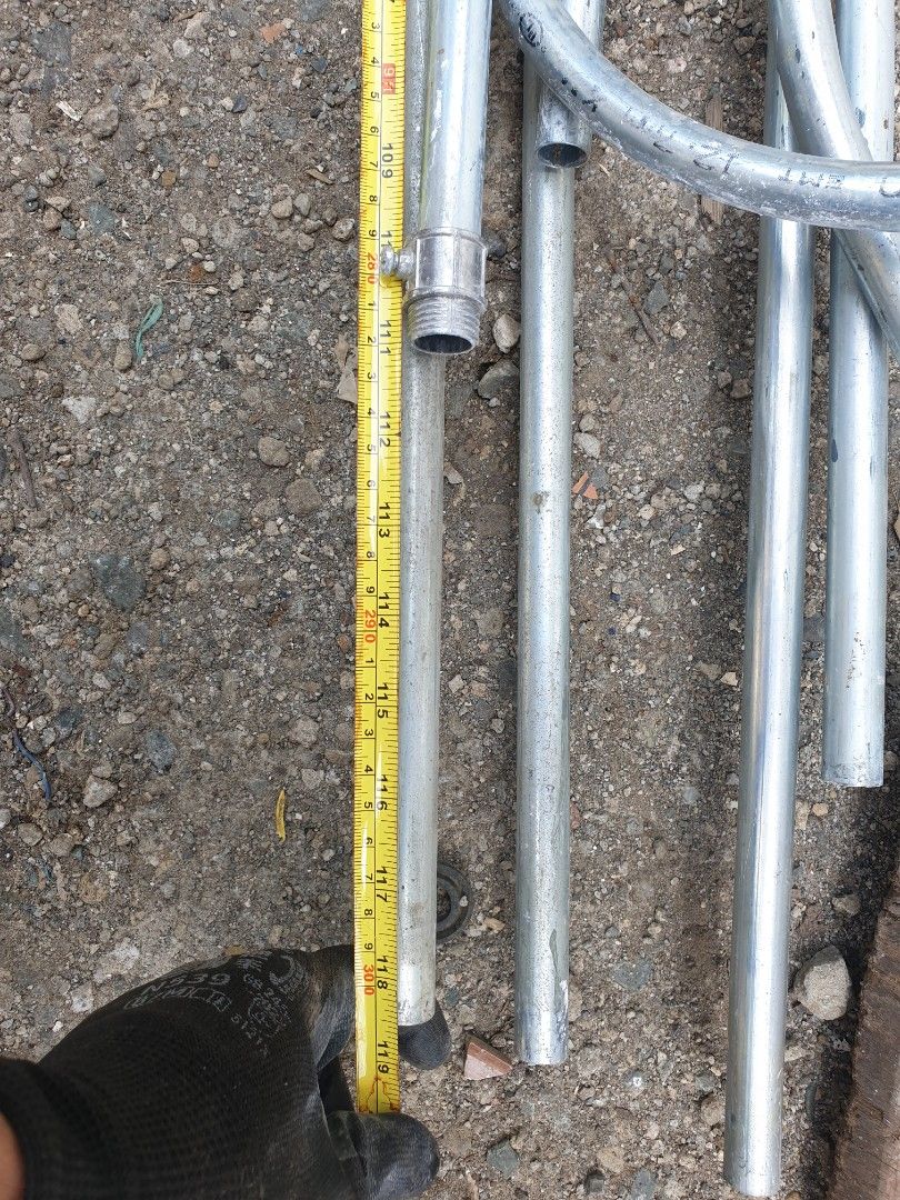 For sale used/pullout galvanized electrical pipe and Galvanized C Purlins (Category: Construction & Building Materials) located in Las Pinas. Submitted by luciprens (Listing ID 1457732808, Image 1). Description: For sale used/pullout galvanized electrical pipe and Galvanized C Purlins. Galing sa renovation kaya paki less yung expectation and yung estimated length nasa pic na. Prices: Galvanized electrical pipe- 40 pesos per kilo. Galvanized C Pur