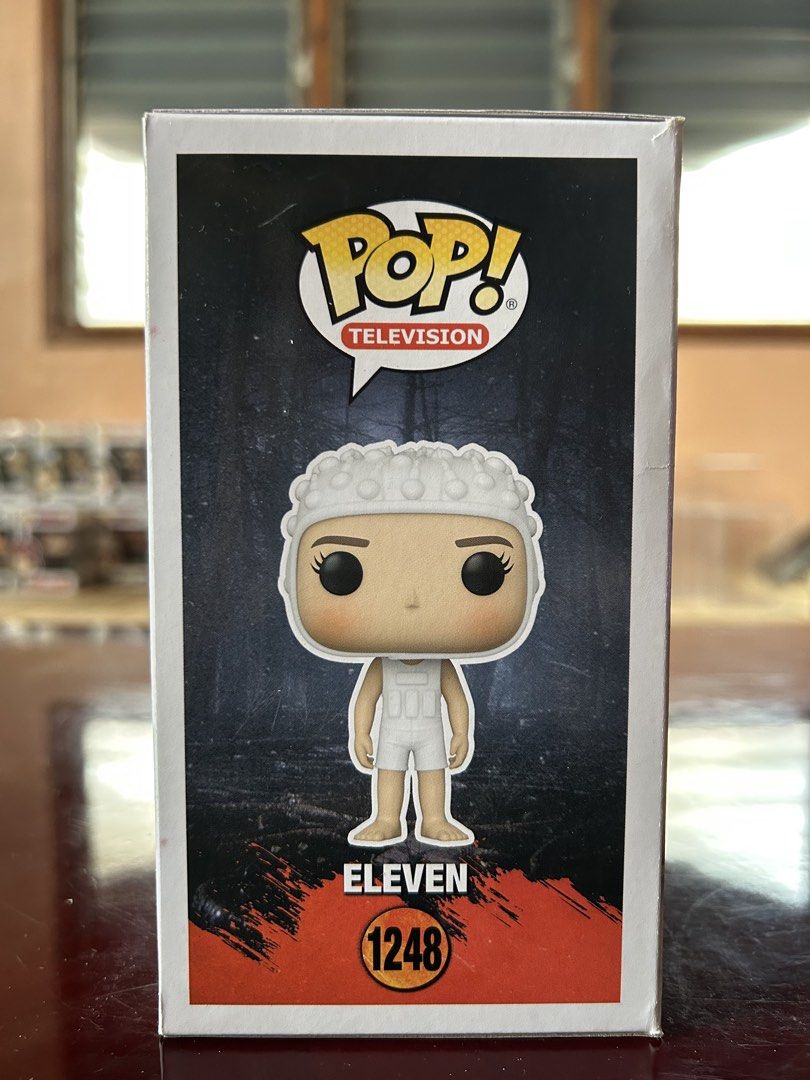 Funko Pop Stranger Things Eleven 1248 (Amazon Exclusive) (Category: Designer & Blind Box Toys) located in Tarlac. Submitted by giantolentino_6 (Listing ID 1457790399, Image 3). Description: Funko Pop Stranger Things Eleven 1248 (Amazon Exclusive) -NOOB -box condition (8/10) -comes with free used BOSS protector -will be shipped with sorter box and bubble wrap RFS: decluttering MOP: gcash/gotyme/seabank/maya MOD: J&T.