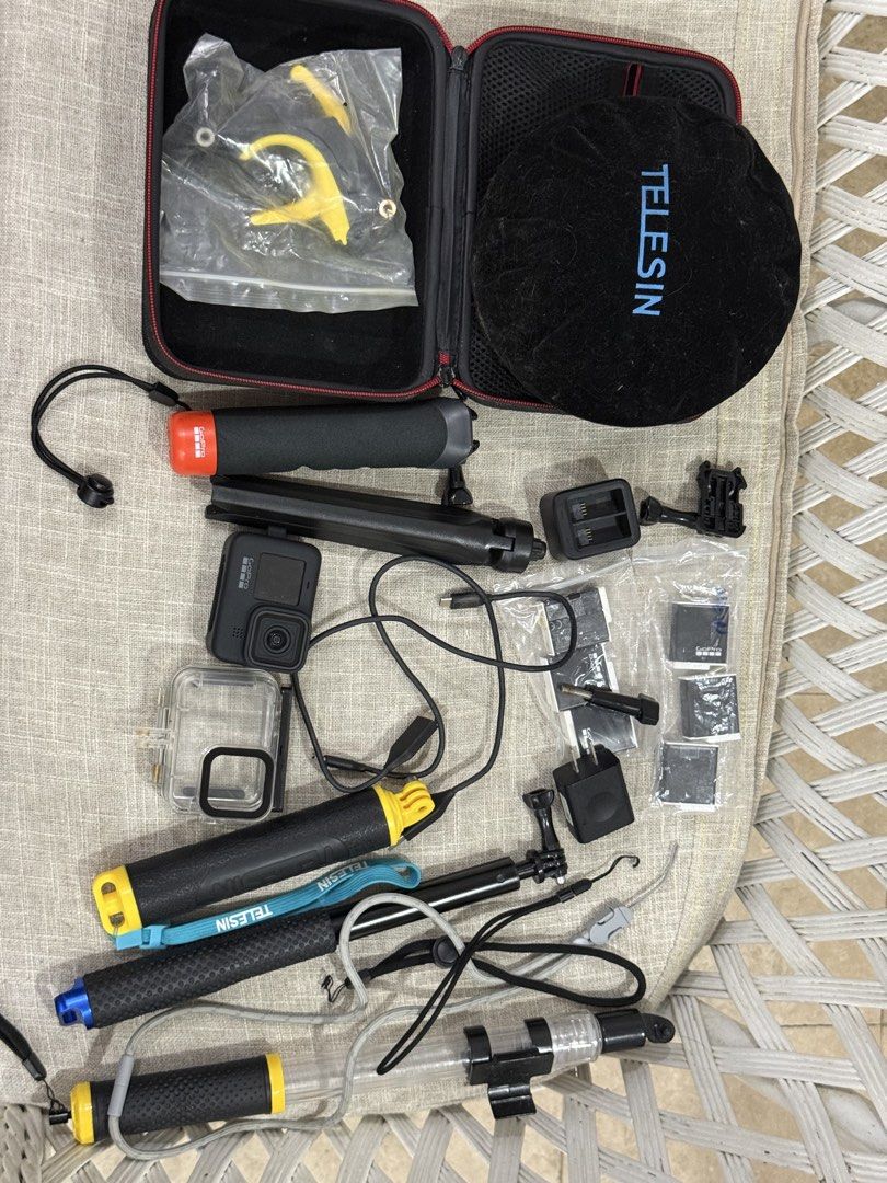 GoPro Hero 12 Black Bundle with Telesin Accessories (Category: Cameras) located in Manila. Submitted by chemistdre59747 (Listing ID 1457810102, Image 1). Description: - GoPro Hero 12 Black action camera - Includes waterproof housing - Telesin floating hand grip - Mini tripod - Multiple batteries - Charging case - Various other accessories - Everything you need to start filming - Freediving ready.