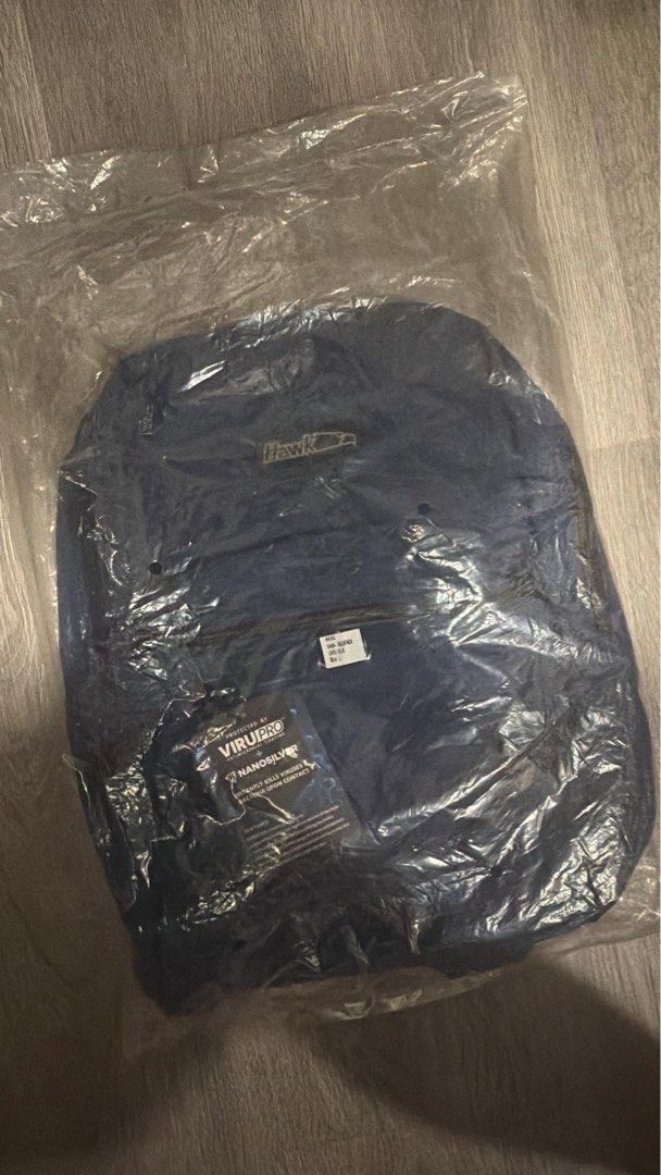 Hawk Blue Backpack Protected by VirusPro Nanosilver (Category: Backpacks) located in Manila. Submitted by sofarl (Listing ID 1457898956, Image 2). Description: - Hawk Blue Backpack - VirusPro Nanosilver protection (kills viruses & bacteria) - Main compartment - Front pocket - Lightweight and durable - Ideal for school or everyday use.