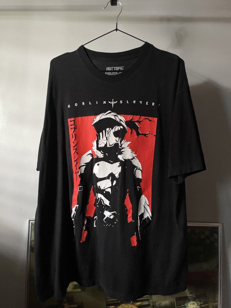 Hot Topic Goblin Slayer T-Shirt (Category: Tshirts & Polo Shirts ) located in General Santos City (Dadiangas). Submitted by artsupply.co (Listing ID 1457733750, Image 2). Description: Size x-large on tag Dimension width 23 length 30 Excellent condition with no issues Color rate 9/10 Authentic Location general santos city, mindanao.