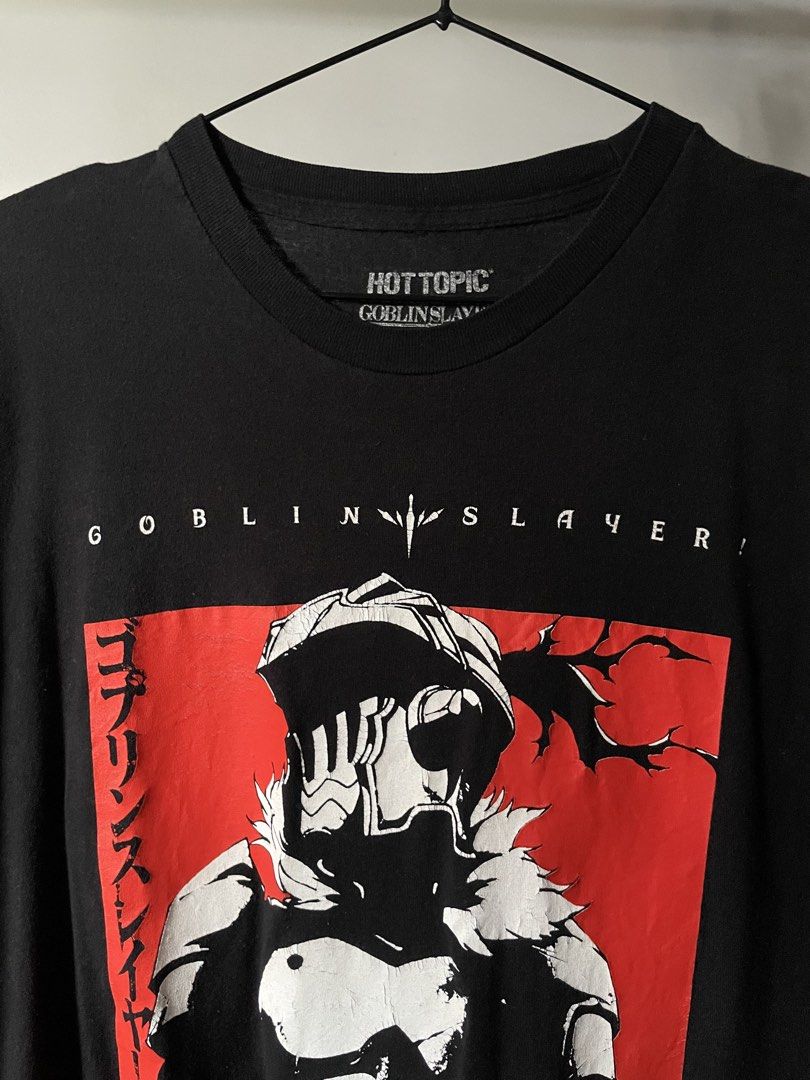 Hot Topic Goblin Slayer T-Shirt (Category: Tshirts & Polo Shirts ) located in General Santos City (Dadiangas). Submitted by artsupply.co (Listing ID 1457733750, Image 3). Description: Size x-large on tag Dimension width 23 length 30 Excellent condition with no issues Color rate 9/10 Authentic Location general santos city, mindanao.