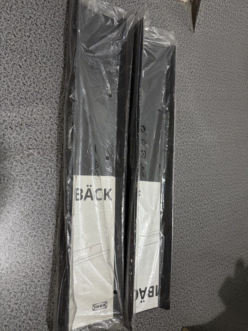 Ikea MALMBÄCK Display Shelf - Black (2 pcs) (Category: Shelves, Cabinets & Racks) located in Quezon City. Submitted by newstar.f9ee95 (Listing ID 1457833925, Image 1). Description: • Brand new / Never used • Still unopened in original packaging • Color: Black • Selling as a set of 2 pcs for ₱800 • Original Ikea price per piece is ₱499 • Perfect for displaying frames, books, small plants, collectibles, and other décor 📦 Condition: Never opened or