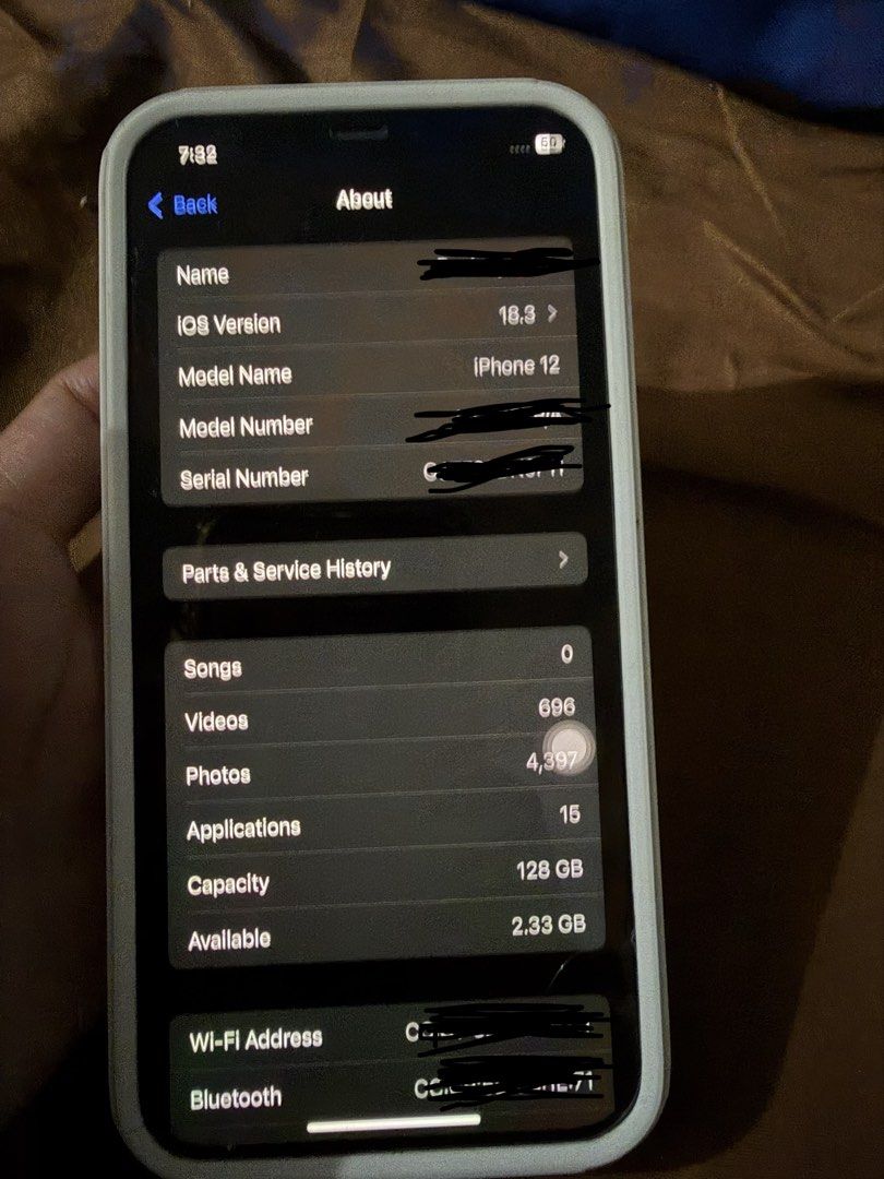 IPHONE 12 128GB Blue (Category: iPhone 12 Series) located in Batangas. Submitted by tina1991_721 (Listing ID 1457817983, Image 2). Description: No History of repairs. 69% Battery Health No own Hotspot but can use data and can connect to wifi.