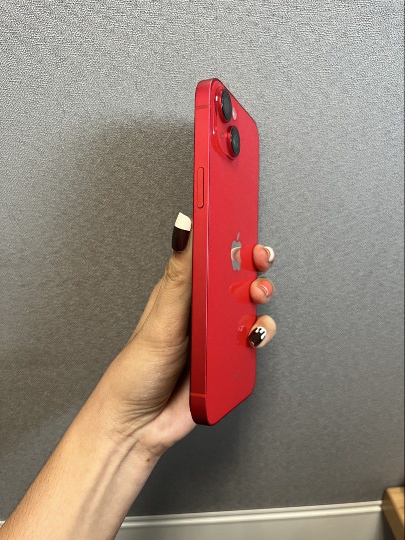 iPhone 14 PLUS (Category: iPhone 14 Series) located in Makati City. Submitted by iris.shop (Listing ID 1456707773, Image 2). Description: Selling my iPhone 14 Plus Red 128GB ❤️ 83% Battery ORIGINAL Any sim All parts original All working in good condition Local variant 🇵🇭 No issue / very light scratches ✨with Box & rep cord.