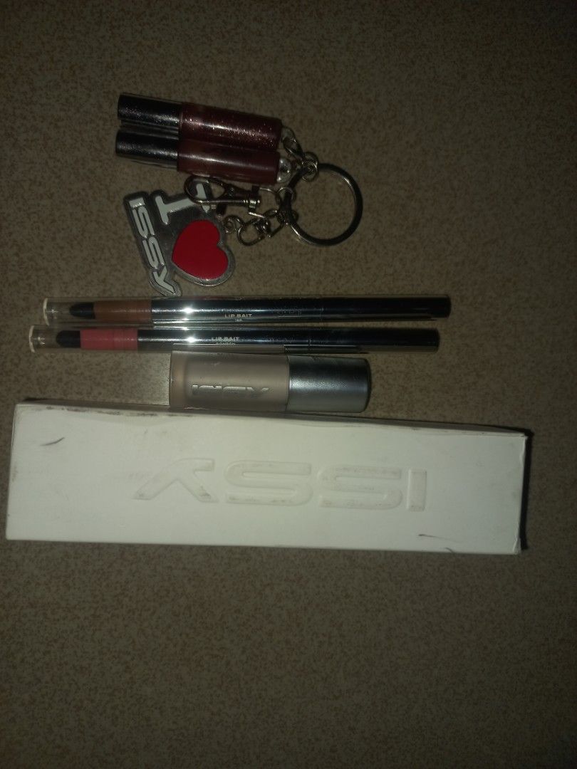 ISSY MAKEUP SET [READ DESCRIPTION] (Category: Makeup) located in Batangas. Submitted by yesssamin (Listing ID 1457840678, Image 1). Description: NO OFFER PRICE LAST PRICE NA don't waste my time BATANGAS AREA 50 SHIPPING AS LONG AS WITHIN LUZON AREA SPX ONLY RFS: NEED FUNDS WHAT YOU'LL GET 1.Issy Bi Phase Setting Mist (opened box but not used) 2. Issy Eyeshadow Primer (used once) 3. Lip Bait in the shades *69 and Bonbon (90% left) 4. I ♥️ Issy Mac