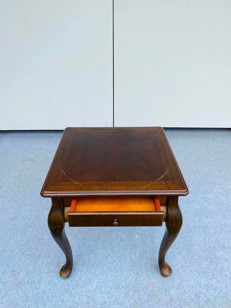 “JAPAN SURPLUS” VINTAGE SIDE TABLE (Category: Announcements) located in Bulacan. Submitted by monmon555 (Listing ID 1457859488, Image 3). Description: “JAPAN SURPLUS” VINTAGE SIDE TABLE SIZE: 20L x 20W x 21H inches (AS-IS ITEM) IN GOOD CONDITION.