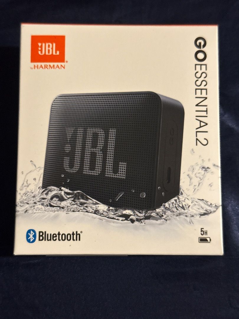 JBL GO Essential 2 Bluetooth Speaker (Category: Soundbars, Speakers & Amplifiers) located in Pasay City. Submitted by janellav_ (Listing ID 1457869135, Image 1). Description: - Portable JBL Speaker - Bluetooth Connectivity - 5 Hours Playtime - Compact & Easy to Carry - Perfect for Music On-the-Go, Outdoors, or Home Use.