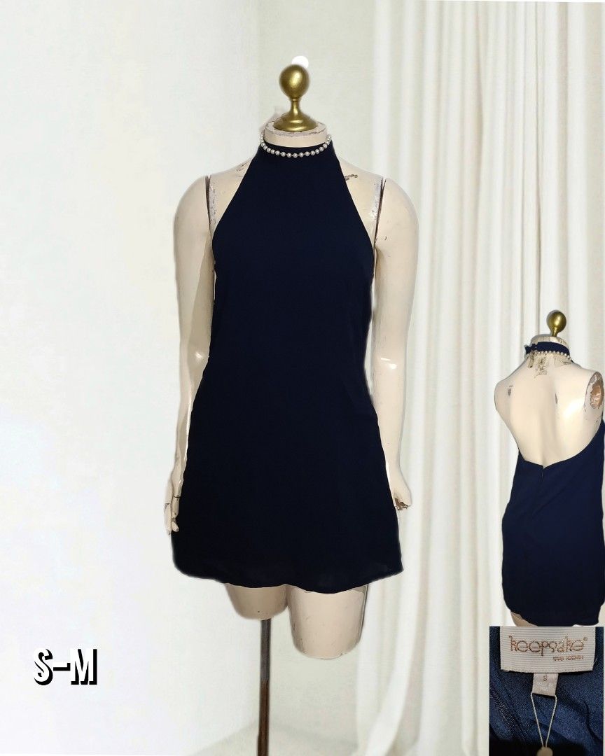 keepsake the label dark blue halter sheer mini dress (Category: Dresses) located in Pateros City. Submitted by amj_amj (Listing ID 1457775080, Image 1). Description: .