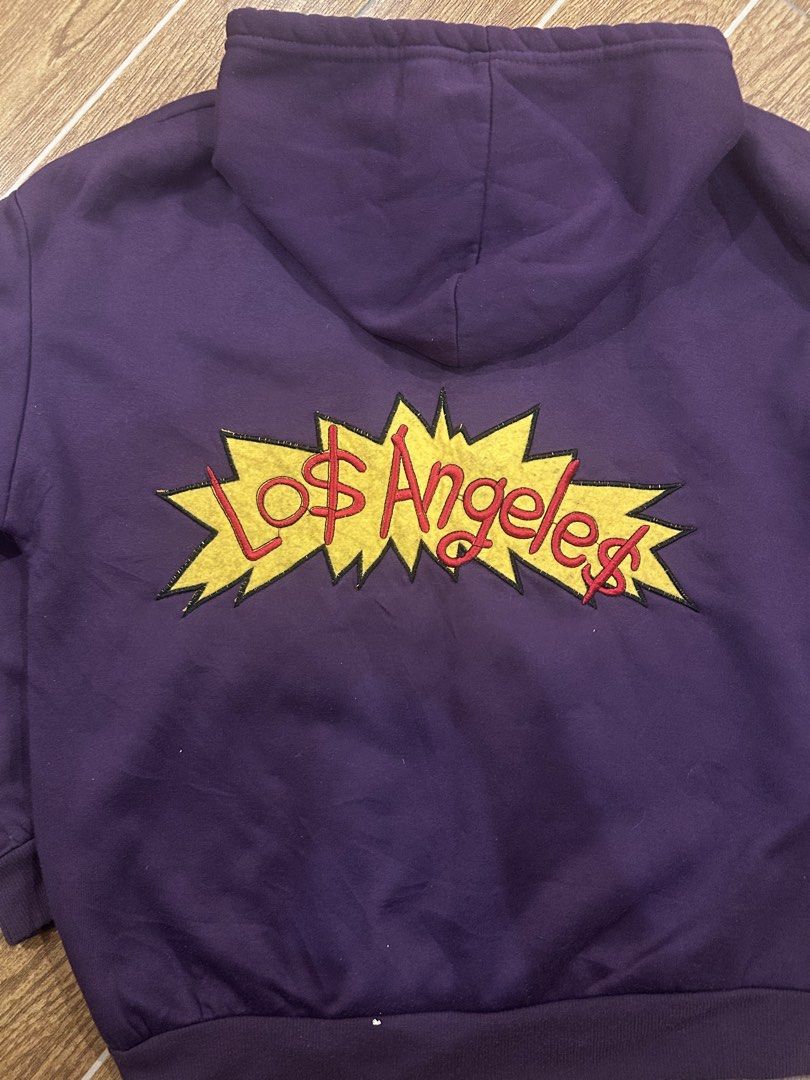 Kermit Los Angeles Hoodie (Category: Hoodies) located in Manila. Submitted by offsetx (Listing ID 1457840501, Image 2). Description: Kermit Los Angeles Hoodie Patched yung hoodie kaya maganda Color purple. Cut tag. Fits Med-Large No issues Can do shipping/meetups .