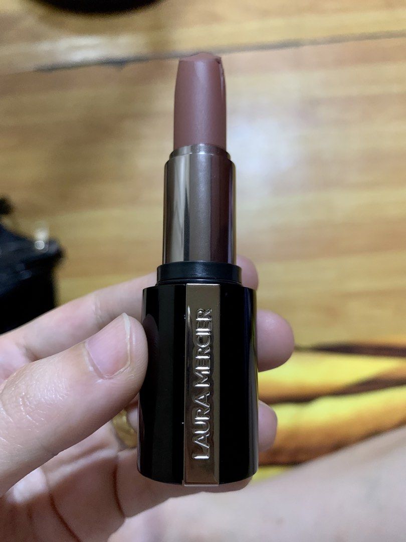 Laura Mercier caviar smoothing matte lipstick (Category: Makeup) located in Manila. Submitted by luxelooks.cloud (Listing ID 1457729388, Image 2). Description: Swatch on hand Good as new Shade: brown suede.