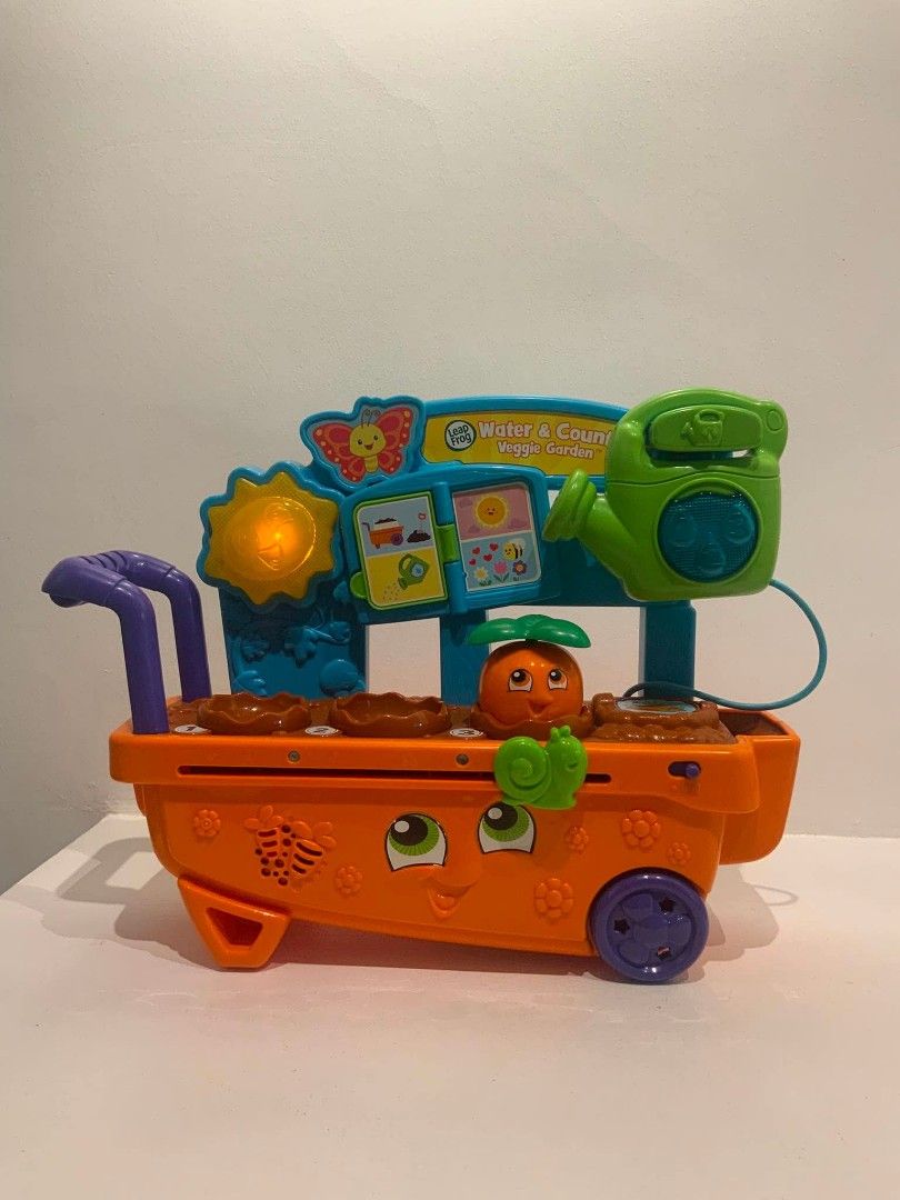 LeapFrog Water & Count Veggie Garden (Category: Infant Playtime) located in Santa Rosa. Submitted by littlegioiaph (Listing ID 1457760010, Image 1). Description: - interactive educational toy designed for toddlers aged 9 to 36 months to explore counting, colors, and plant growth through pretend play. - missing 3 accessory pieces (the little pull-out radish, onion, and trowel tool). Selling as is! 📌NO LIKE/FOLLOW = NO MINE 💸Payment Method: GCash