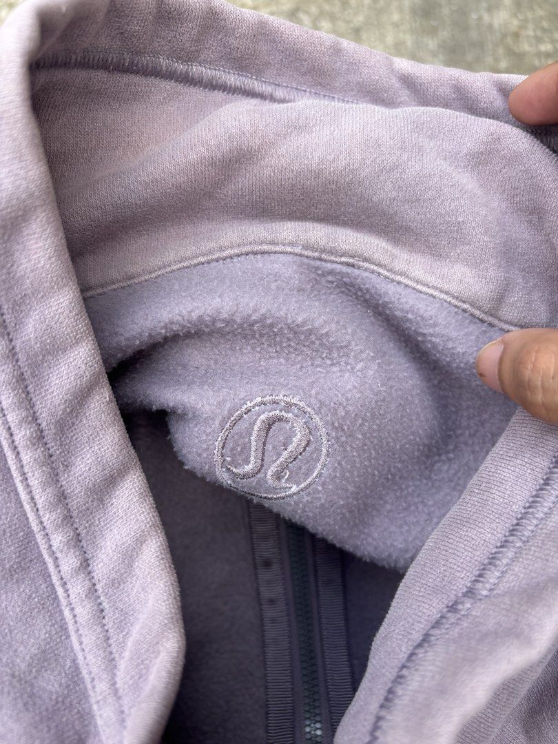 Lululemon Lavender Zip-Up Jacket (Category: Coats, Jackets and Outerwear) located in San Pedro. Submitted by wharfthrift (Listing ID 1457765090, Image 3). Description: FOR SALE ‼️ Lululemon Lavender Zip-Up Jacket dimes: 19x28.5 size Good condition 8/10 issue: minimal stain and cut tag color rate: 8/10 ₱690 + SF shipping via lalamove or j&t 📍san pedro laguna.