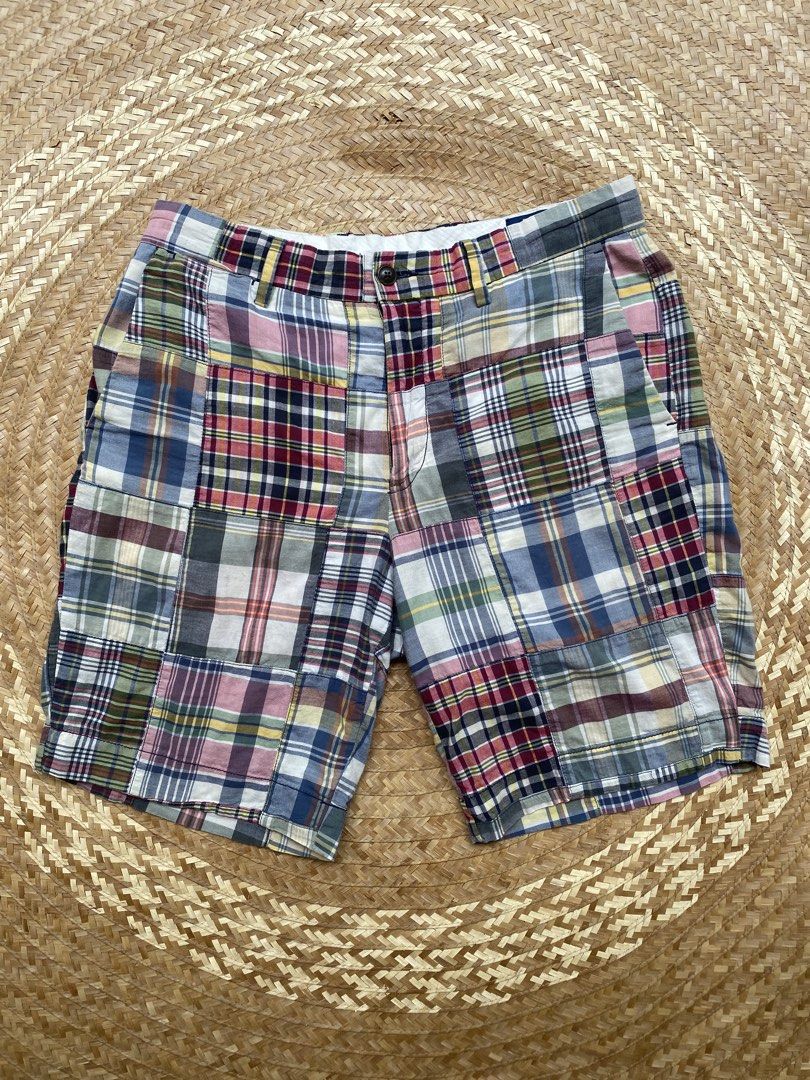 Polo Ralph Lauren, Madras Shorts (Category: Shorts) located in Legazpi City. Submitted by inviteonly (Listing ID 1457740745, Image 1). Description: -patchwork, Indian madras shorts -classic ivy/preppy essential -perfect with loafers and a simple top -madras is very breathable fabric, perfect for summer wear -with jigger button -Ideal brass zipper -29 on tag but fits me — i have a 30” waist -free shipping on listed price.