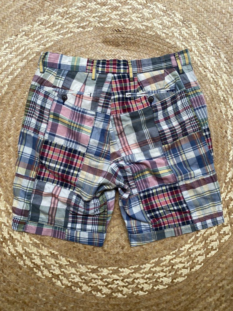 Polo Ralph Lauren, Madras Shorts (Category: Shorts) located in Legazpi City. Submitted by inviteonly (Listing ID 1457740745, Image 2). Description: -patchwork, Indian madras shorts -classic ivy/preppy essential -perfect with loafers and a simple top -madras is very breathable fabric, perfect for summer wear -with jigger button -Ideal brass zipper -29 on tag but fits me — i have a 30” waist -free shipping on listed price.