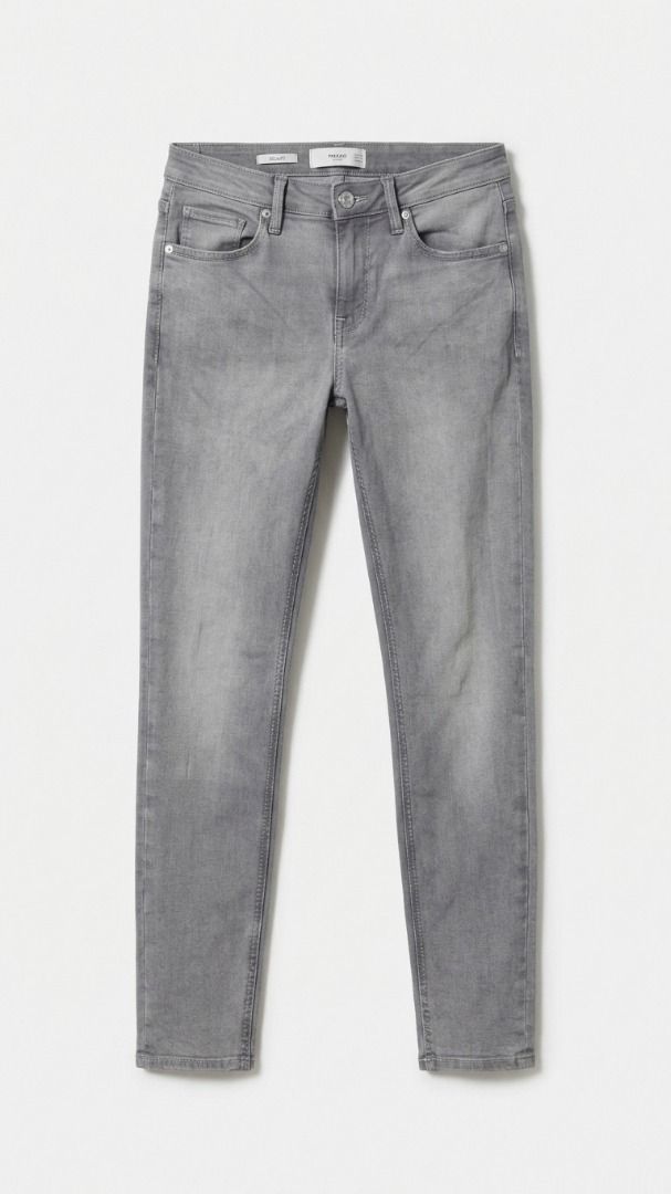 Mango Grey Slim Fit Jeans | AR10 (Category: Jeans) located in Manila. Submitted by realitymoves2 (Listing ID 1457857467, Image 1). Description: Mango grey slim fit jeans. Washed denim look, button/zip closure, five-pocket style. Perfect for casual everyday outfits..