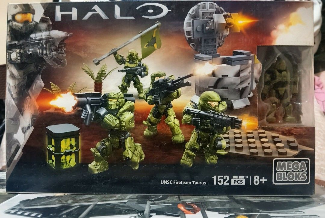 Mega Bloks Halo UNSC Fireteam Taurus 152 Pieces (Category: Lego & Building Sets) located in Quezon City. Submitted by daveaeu08 (Listing ID 1457870795, Image 1). Description: - Mega Bloks Halo UNSC Fireteam Taurus set - 152 pieces - Features multiple UNSC soldiers and accessories - Perfect for Halo fans and collectors - Build your own battle scene - Recommended for ages 8 and up.