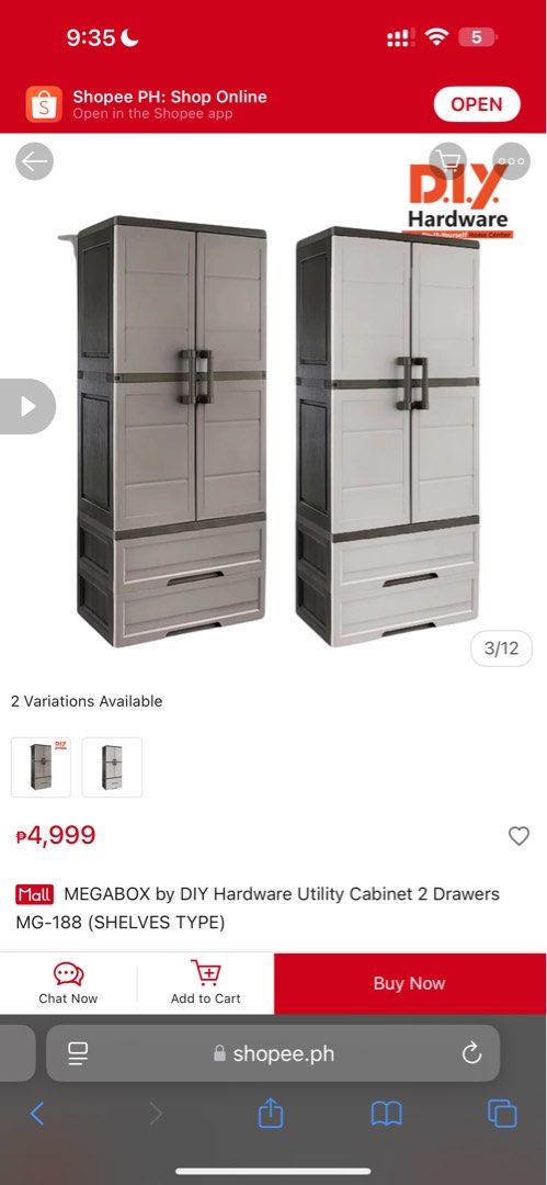 MEGABOX Cabinet 2 Drawers (2pieces Beige) (Category: Shelves, Cabinets & Racks) located in San Juan City. Submitted by unclutterermnl (Listing ID 1457719835, Image 1). Description: - Price: P6500 for both - P3500 each - Message if interested!.