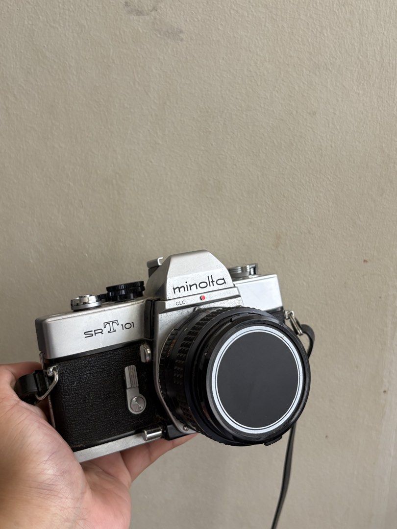 Minolta SRT 101 (Category: Cameras) located in Tuguegarao City. Submitted by iyac_16 (Listing ID 1457734873, Image 2). Description: Selling my Minolta SRT 101, a classic fully mechanical 35mm film camera known for its solid build and reliable manual controls. Great for beginners learning film photography or collectors looking for a vintage Minolta body. Please see photos for the actual condition. Feel free to message me for more details. Serious 