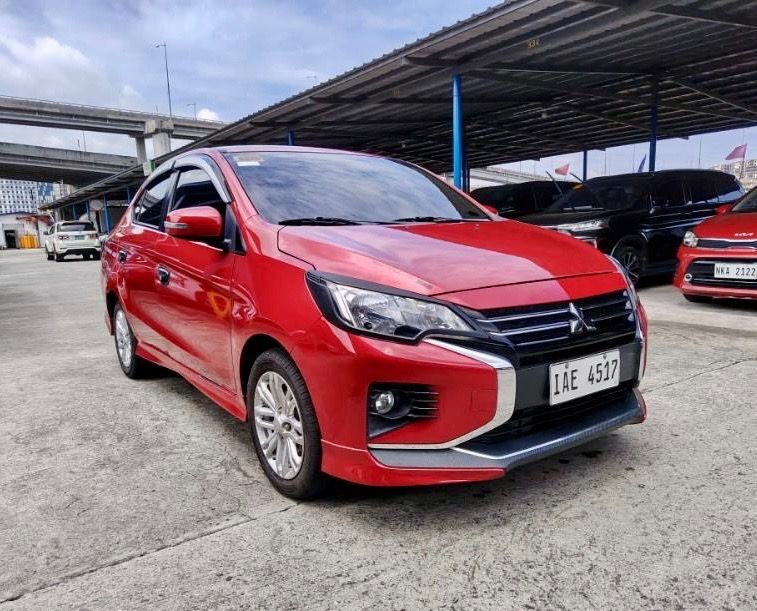 Mitsubishi Mirage GLS Auto (Category: Used Cars) located in Quezon City. Submitted by jayjet.jayjet (Listing ID 1457804785, Image 1). Description: 2022 MITSUBISHI MIRAGE GLS Automatic Transmission 30t km only Gasoline Red All Power All Original No Issues No Accidents Well Kept Mechanic Inspected Complete Tools, Jack and Spare Tire Price P438k Slightly negotiable upon viewing Financing/Trade-in Accepted Sample Financing Computations Down P85k all 
