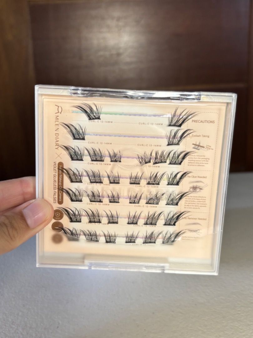 MLEN DIARY Self-Adhesive Eyelashes (Violet) (Category: Makeup) located in Balanga. Submitted by chaiee.btn (Listing ID 1457807921, Image 2). Description: *only used a few pieces *will give 1 FREE tweezer for sure buyer Please check photos for actual condition. “As is basis”: Buyer accepts all declared, visible and/or unnoticed faults, damage, and/or missing parts, if any, the moment he/she pays. ‣ decluttering sale, all must go! ‣ all detailed pi