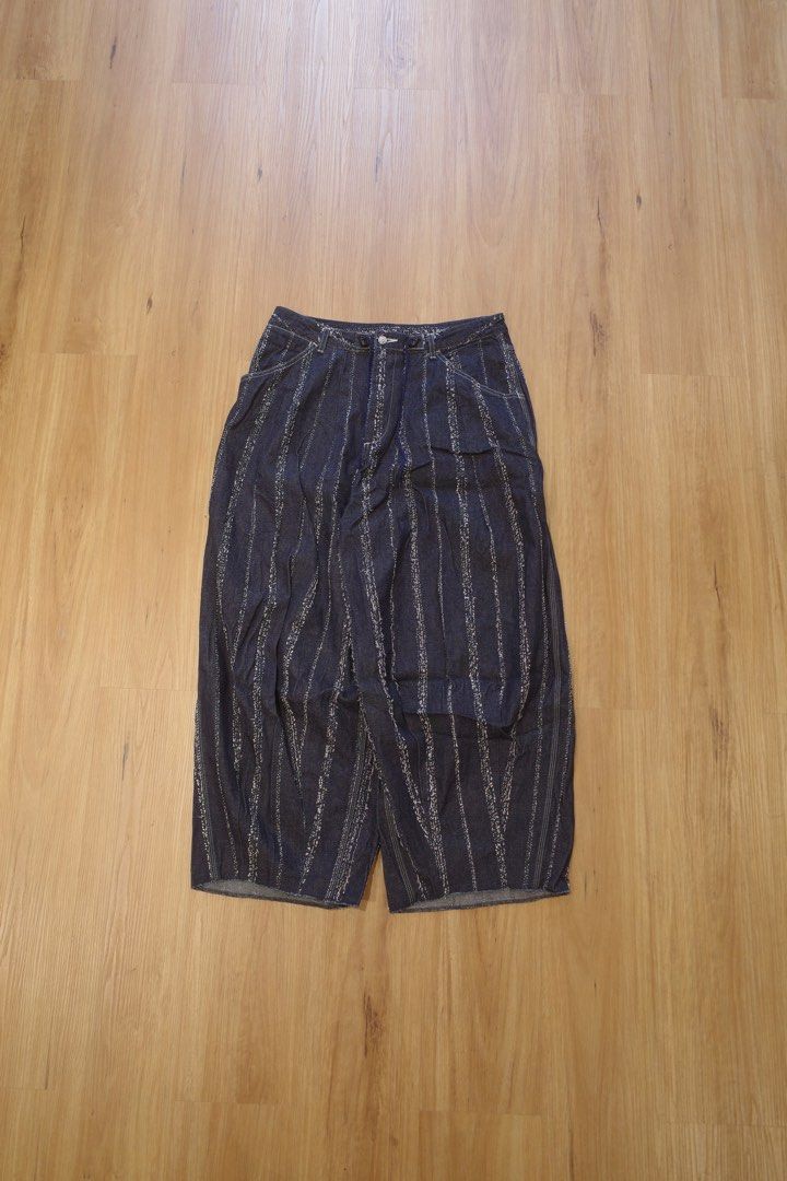 Needles Indigo H.D. Jeans (Category: Jeans) located in Pasig City. Submitted by rinse___repeat (Listing ID 1457742395, Image 1). Description: Needles Indigo H.D. Jeans These classic pants have an attractive wide silhouette with a large bulge and roundness created by the dart treatment incorporated into the waist and hem. They are available in different fabrics and details, and are popular for their wide variety. This one in particular is a pair o