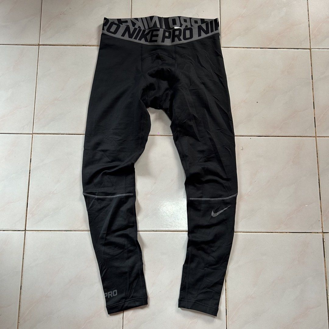 Nike Pro Hyperwarm Compression Tights Black 🔥 (Category: Activewear) located in Jinoba-an. Submitted by eegiboy (Listing ID 1457763663, Image 1). Description: - Nike Pro Hyperwarm Compression Tights - Color: Black with Grey Nike Pro waistband - Size: Large (L) Dimes: 32-34 L-37 - Ideal for workouts, training, or layering - Helps keep you warm - Made in China Excellent condition 580plussf Dm me if interested thankyou.