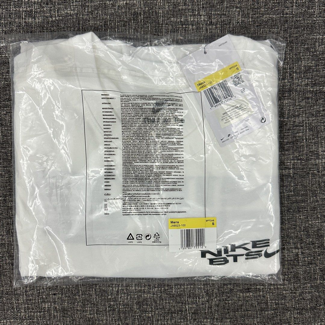 Nike x BTS Collab T-Shirt (Category: Tshirts & Polo Shirts ) located in San Pedro. Submitted by saabflo (Listing ID 1457885635, Image 3). Description: Nike x BTS Collab T-shirt 🧷 Men’s size S available ❗️ brand new 💰 MOP: bpi/ gcash 📦 MOD: j&t/ lalamove 🚚 customer shoulders delivery fee 💸 price: ₱3000.