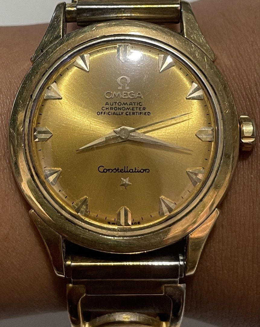 Omega Constellation (Category: Men's Watches) located in Taguig. Submitted by j_watches007 (Listing ID 1380317941, Image 1). Description: Authentic Secondhand ⌚ Vintage Used Watch Omega Constellation Automatic Swiss Made Redial 34.5mm Replacement Strap Buckle ' Watch Only ' DISCLAIMER: IT'S OLD WATCHES EXPECT OF SOME SCRATCHES/SIGNS OF USAGE & PLEASE MANAGE YOUR EXPECTATIONS. THANKYOU. PS' IF CAN'T RPLY. KINDLY DIRECTLY PM ME IN BLUE APP. WITH SA