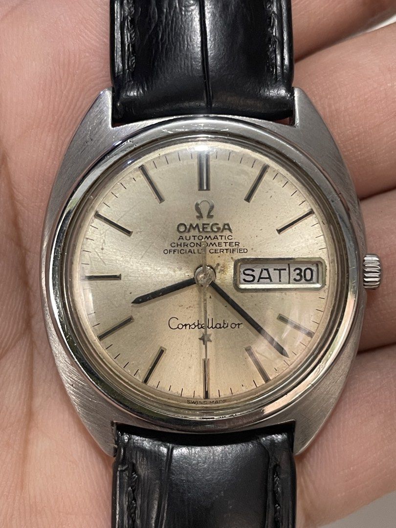 Omega Constellation (Category: Men's Watches) located in Taguig. Submitted by j_watches007 (Listing ID 1457830526, Image 2). Description: Authentic Secondhand ⌚ Vintage Used Watch Omega Constellation Automatic Swiss Made 751 34.5mm Replacement Strap Buckle ‘ Watch Only ‘ DISCLAIMER: IT’S OLD WATCHES EXPECT OF SOME SCRATCHES/SIGNS OF USAGE & PLEASE MANAGE YOUR EXPECTATIONS. THANKYOU. PS’ IF CAN’T RPLY. KINDLY DIRECTLY PM ME IN BLUE APP. WITH SAME 