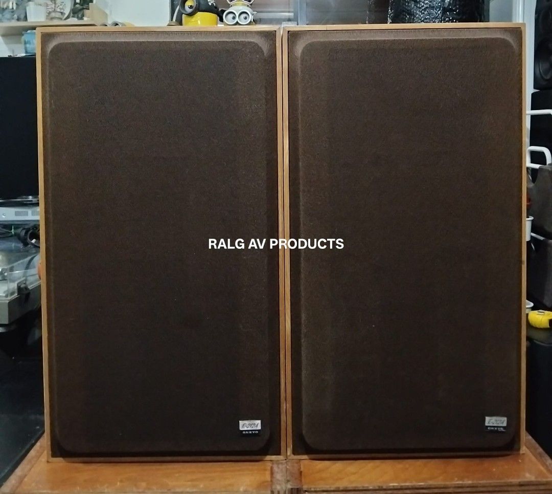 ONKYO E-212A Vintage Speakers - Pair (Category: Soundbars, Speakers & Amplifiers) located in Bulacan. Submitted by ronald277077025 (Listing ID 1457879986, Image 2). Description: ONKYO 2 WAY DOUBLE WOOFER SPEAKER PAIR E_212A (CIRCA 1974) 40 WATTS 8 OHMS 2 x 6.5" CONE WOOFER INVERTED DOME TWEETER ALL ORIGINAL DRIVERS MADE IN JAPAN DIMENSIONS: W30.5 x H55 x D26.5 CM 13 kg sa Location: Sta Maria Bulacan Shipping at buyers expense.