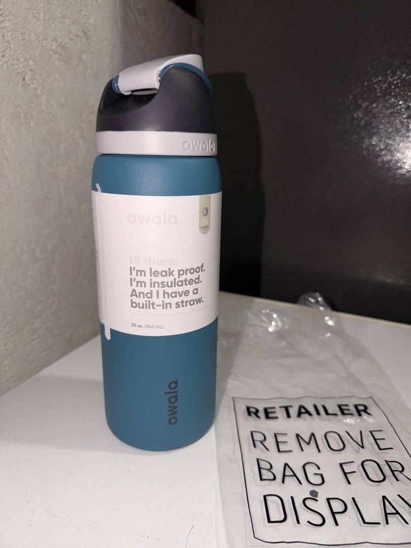 Owala Blue Oasis Freesip 32oz (Category: Water Bottles & Tumblers) located in Marikina City. Submitted by zhaaamcarts (Listing ID 1457774075, Image 3). Description: AUTHENTIC BRAND NEW Bought in US (Walmart) Guaranteed Authentic rfs: pasabuy extras (orig price $35).