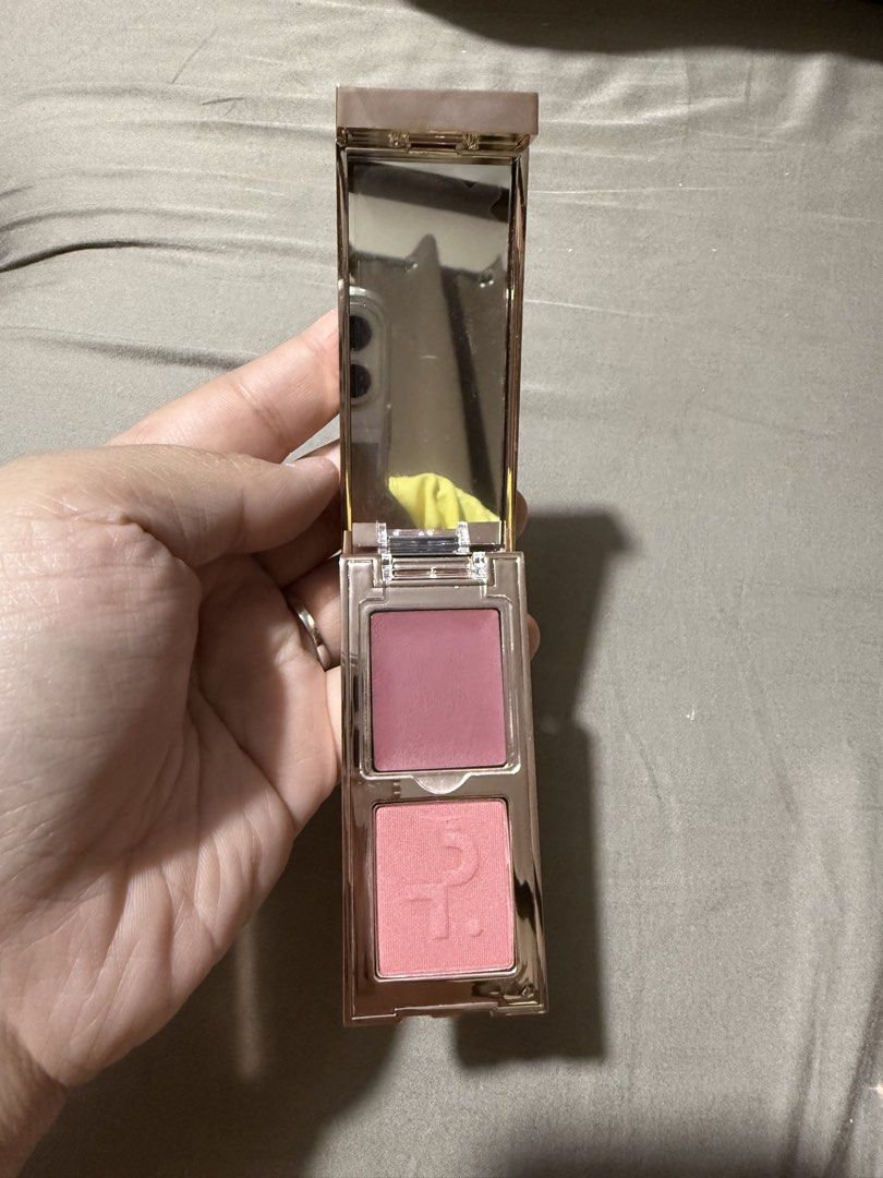 Patrick Ta Major Headlines Double-Take Creme & Powder Blush Duo (Category: Makeup) located in Quezon City. Submitted by vaaaaaaa_ (Listing ID 1457893345, Image 3). Description: - Patrick Ta Major Headlines Double-Take Creme & Powder Blush Duo - Shade: 'She Goes To The Gym' - Includes both a cream and a powder blush - Perfect for achieving a natural, healthy flush - Made in the USA - I just swatched it, don’t like the shade -100% authentic .